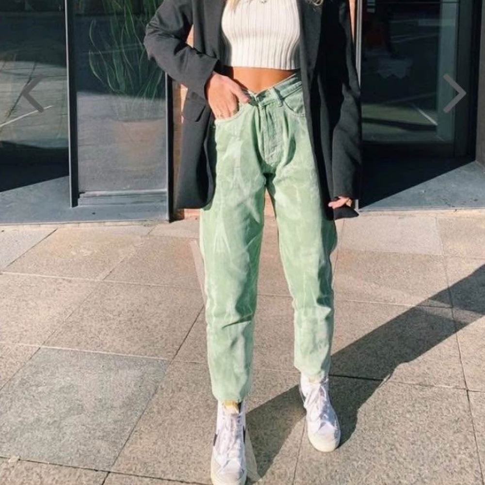 VRG GRL 1995 Tour Green Tie Dye Boyfriend Jeans